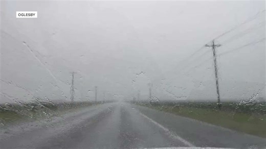 Severe weather leads to difficult driving conditions in Oglesby, Texas