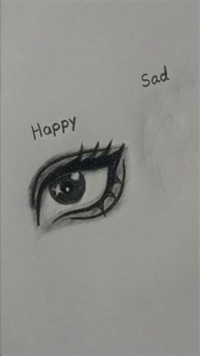 Eye Drawing. (Happy, Sad And Angry) #howtodraw #art #drawing #artist #shorts