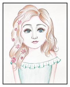 Easy drawing of a beautiful girl face | Drawing Book