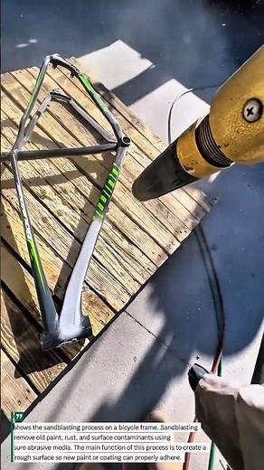 Sandblasting Process for Bike Frame | Removing Old Paint and Rust.