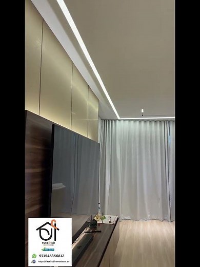 How to Create a Modern Gypsum Ceiling with Track Lights | Complete Before & After Makeover #shorts