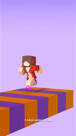 JJ Girl Is RUNNING as Blocks FALL Into LAVA… JJ SAVES Her with a HELICOPTER!? 🚁🔥😱 #shorts