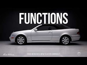 34k-Mile 2000 Mercedes-Benz CLK320 Cabriolet | Functions