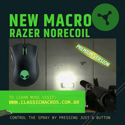 RAZER SYNAPSE3 - CSGO MACRO NO RECOIL 100% LEGIT (link nos comentários)