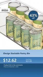 iDesign Stackable Pantry Binvideo