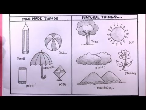 How To Draw Man Maid Things And Natural Things/Natural Things Drawing