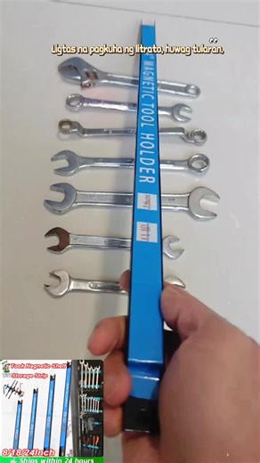 Magnetic Shelf Storage Strip for Organizing Tools