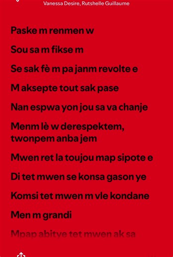 Rutchelle Guillaume lyrics Haiti song meaning