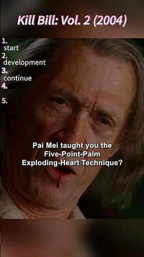 Pai Mei's Final Lesson: One Palm. Five Steps. Bill's End. 👴👋🚶‍♂️💀