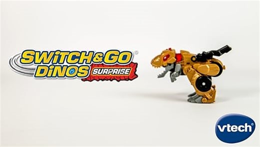Vtech Switch and Go Dinos Surprise Ei – Überraschungsei mit Dino-Auto-Transformer – 2-in-1 Spielzeug mit Geräusch- und Lichteffekten – Für Kinder von 3-8 Jahren