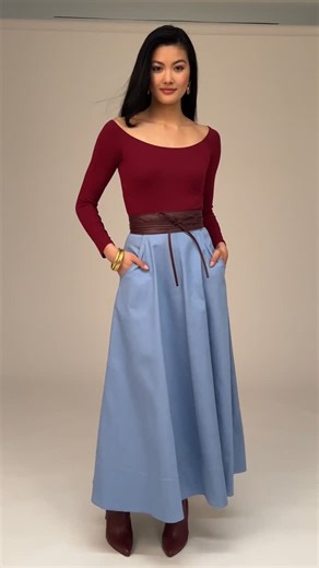 Simplicity McCalls Patterns UK | Sew the trends... denim midi skirts for Autumn 🍂 ⁠ ⁠ M8609 is a new skirt pattern from McCall's and it's seriously good for twirling! With... | Instagram