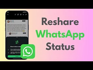 How To Reshare Friends WhatsApp Status