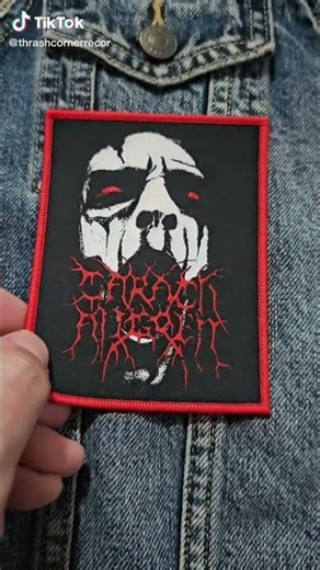 CARACH ANGREN-FACE-WOVEN PATCH-RED BORDERS OFFICIAL !!!