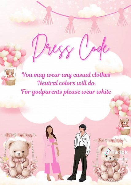 Bear Theme Digital Invitations for Baptisms