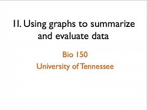 II. Using graphs to summarize and evaluate data