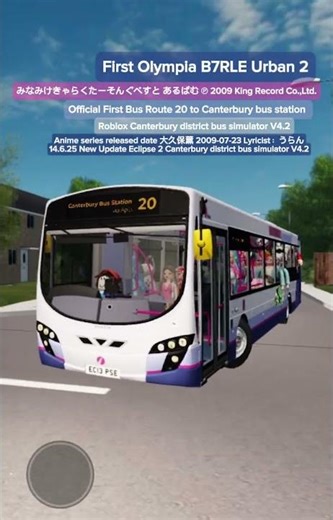 1 Week Later First Olympia Wright Eclipse 2 Route 20 Service: Canterbury District bus simulator V4.2