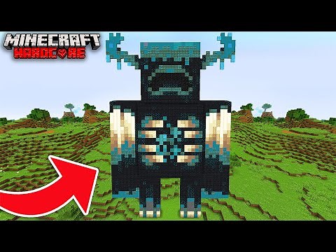I Built a WARDEN STATUE in Minecraft Hardcore!!