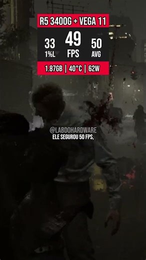 Resident Evil Requiem vs Ryzen 5 3400G (Vega 11) #shorts