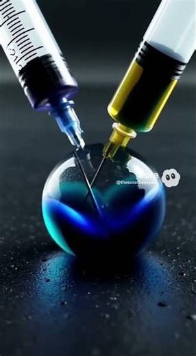 Epic Chemical Reaction in a Water Drop!