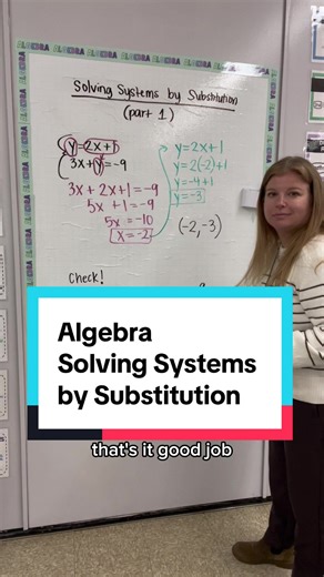 Solving Algebraic Systems by Substitution Method