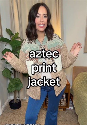 aztec print quilted jacket #quiltedjacket #aztecprintjacket #westernjacket #womensouterwear #patchworkjacketforwomen