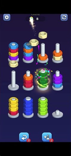 Can You Beat This Ring Sorting Puzzle? #challenge #brain #shorts