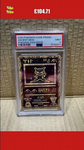 2000 Pokemon Ancient Mew PSA 9 MINT Pokémon Movie Game Promo Double Holo Card