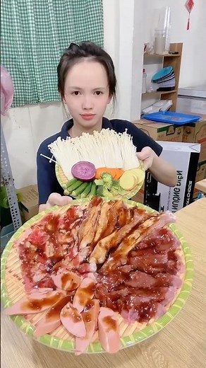 Hot pot and grill in the rainy season #meotiktok #meo #mukbang