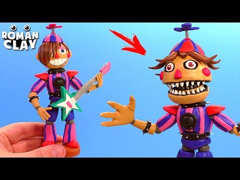 Making Glamrock Nightmare Balloon Boy with Clay ► FNAF Security Breach | Roman Clay Tutorial