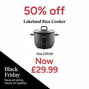 50% off the Lakeland Rice Cooker this Black Friday! Save on price, never on quality 🖤 | Lakeland