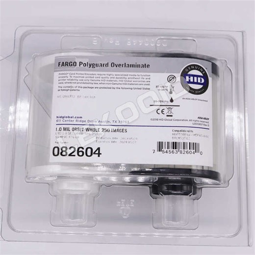 hid FARGO 82604 HDP5000 POLYGUARD 1.0M HOLO SECURE ORBIT Fargo082604 Holographic PolyGuard Laminate - 250 Imprints