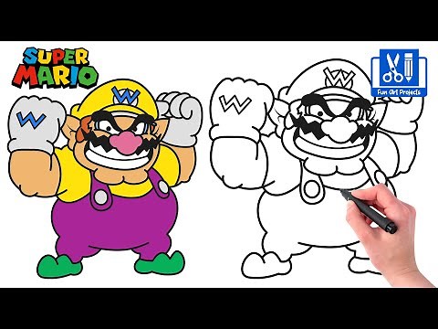 How To Draw Wario | Super Mario - Easy Step By Step Drawing Tutorial