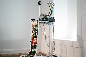 Electropollock Arduino Electro-Mechanical Drawing Machine Powered By Music (video)