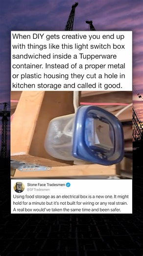 When DIY gets creative you end up with things like this light switch box sandwiched inside a