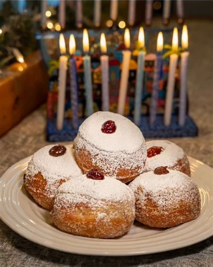 Dough on Instagram: "Happy Hanukkah Doughnuts. Raspberry & Apricot Jam, Chocolate filled all are also Vegan. Boston Cream, Nutella & Grape Jelly filled and Peanut Butter Glazed. #donuts #doughnuts #yum #hanukkah #happyhanukkah #raspberry #Apricot #Chocolate #grape #nutella #peanutbutter #bostoncream #vegan #Jam #jelly"