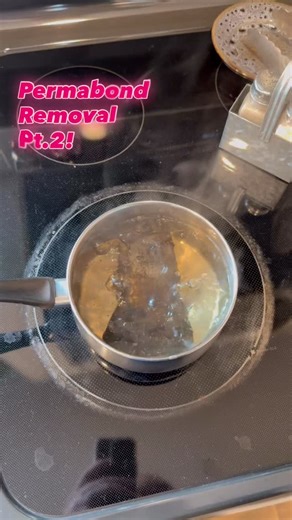 Permabond removal part 2! Boil it and scrape it out! #permabond #hack #axe #method | Travis Joel Pennington