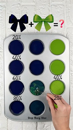 Navy Blue & Olive Green Color Palette – 4 Beautiful Color Blends 🎨💙💚 #colormixing #colorconcept