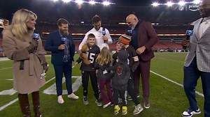 Joe's kids were in the building to see another memorable performance from Dad 🥹 | Cleveland Browns