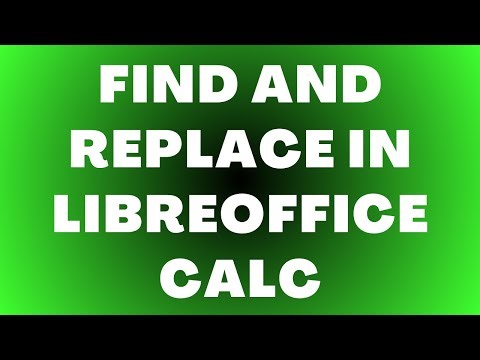 How to Find and Replace in LibreOffice Calc