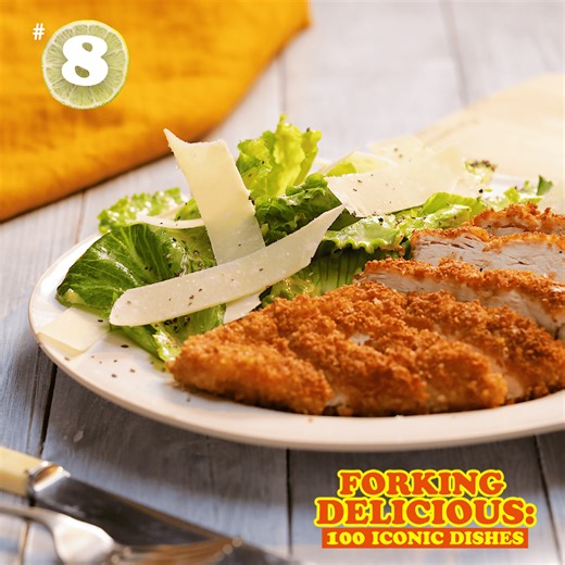 Crouton Crusted Chicken and Caesar Salad