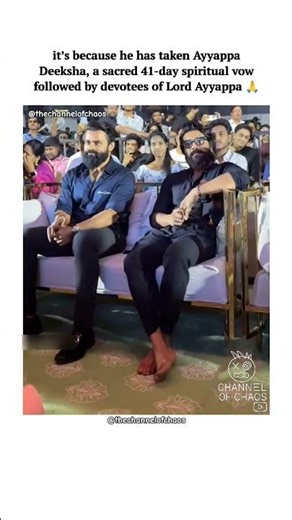 The Reason Ram Charan was Barefoot Everywhere 🤯#ramcharan #lordayyappa #tollywoodupdates #shortsfeed