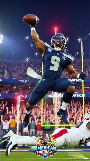 Kenneth Walker III Cartoon Animation – MVP Moment! 🌟 #Shorts #superbowl #kennethwalker