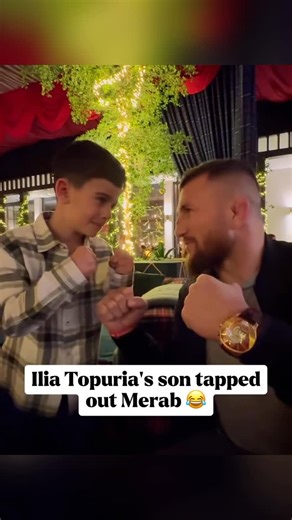 Happy Punch on Instagram: "Ilia Topuria’s son is now only the second person ever to finish Merab 😂 (via @merab.dvalishvili)"