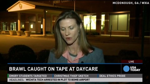 Kids nearly trampled in daycare fight