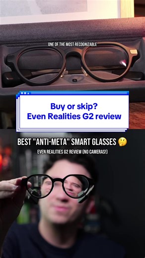 Are Even Realities G2 the best smart glasses without cameras 🤔 this review goes over the key specs, features (like the teleprompter,) pricing and what makes these display glasses different from Meta glasses with no camera or speakers. Buy or skip? 🤨👓 #evenrealitiesg2 #smartglasses #review #techtok #techgadgets