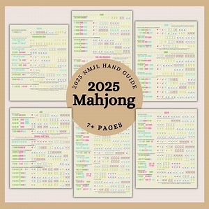 Mahjong 2025 Printable Cheat Sheet, NMJL Card 2025 Hands Guide, Beginner-friendly Mahjong Help, American Mahjong Reference, Mahjong Lovers - Etsy