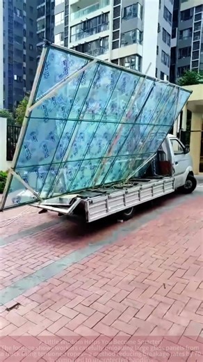 Pickup truck glass unloading: safe operation