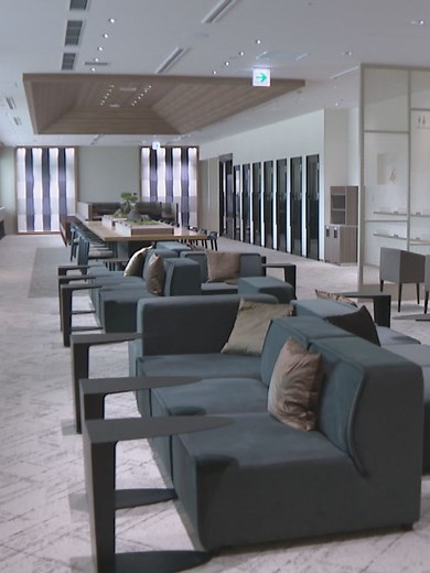 福岡空港の国際線ターミナルに27日リニューアルオープンする航空会社ラウンジが、一足先に報道陣に公開されました。 1#福岡 #福岡ニュース #tiktokでニュース