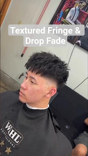 Textured Fringe & Drop Fade Tutorial 👍
