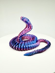 Articulated 3D Printed Cobra Snake | Flexible Fidget Toy | Eco-friendly PLA Stress Relief Desk Decor | Poseable Reptile Gift (mini/large) - Etsy